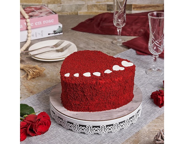 Large Sweetheart Red Velvet Cake