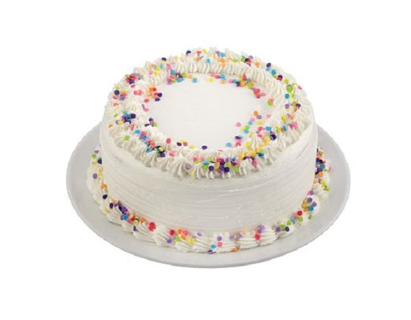 White Birthday Cake 8"