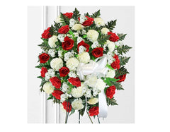 Red & White Sympathy Spray