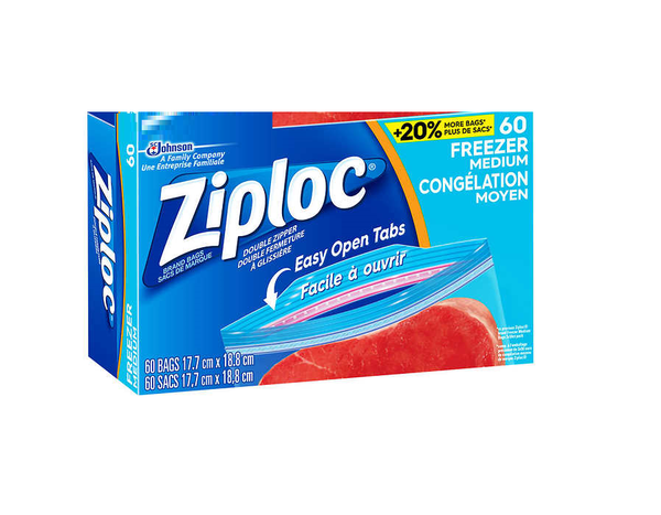 Ziploc Brand Medium Freezer Bags